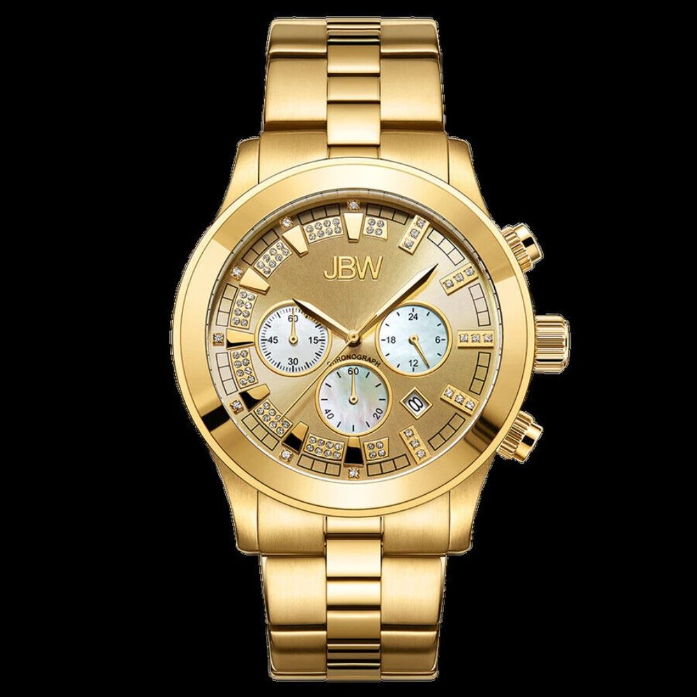 $1390 MSRP~ JBW Delano Chronograph Diamond Dial Men's Watch ~ RARE